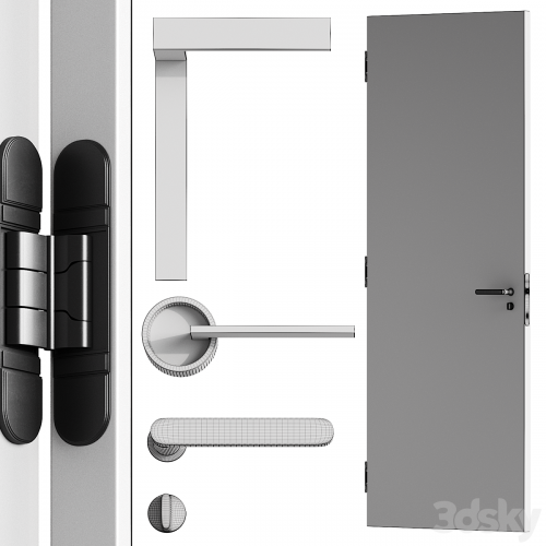 Concealed doors with details 003