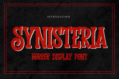 Synisteria - Horror Display Font