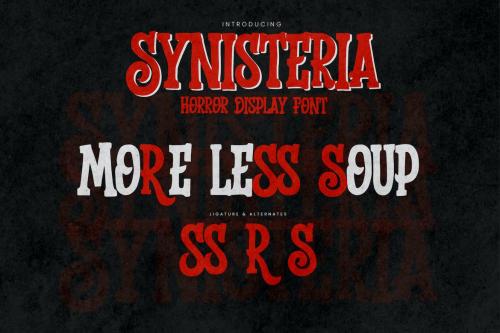 Synisteria - Horror Display Font