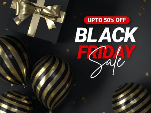 Black Friday Sale Banner Background Set