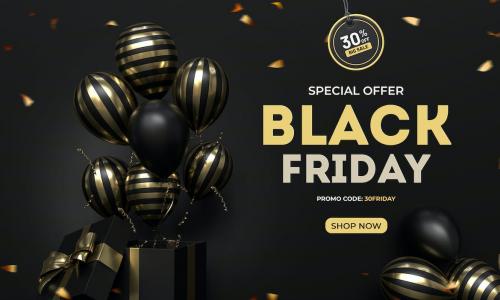 Black Friday Sale Background Psd Template Set