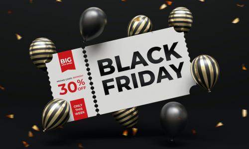 Black Friday Sale Background Psd Template Set