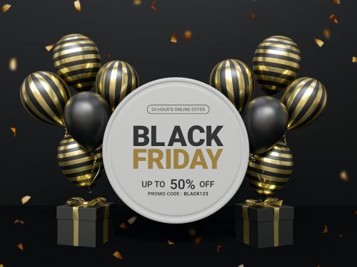 Black Friday Sale Banner Background Set