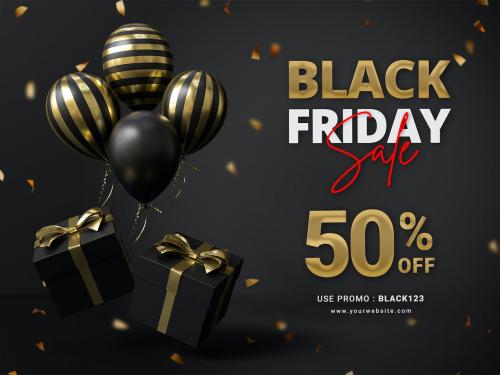 Black Friday Sale Banner Background Set