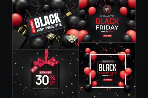 Black Friday Sale Banner Background Template