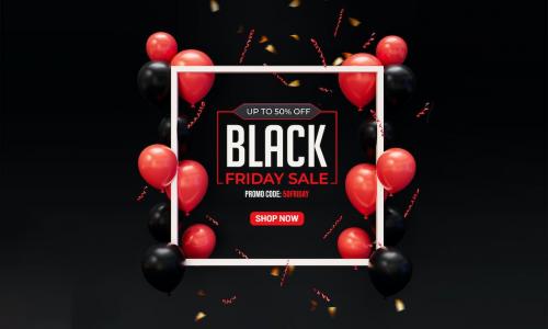 Black Friday Sale Banner Background Template