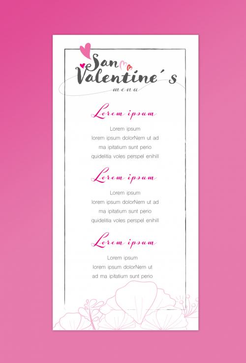 Valentine's Day Restaurant Menu Layout - 246501845