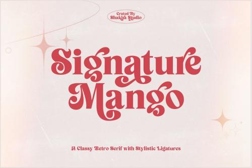 Signature Mango - Retro Serif Font