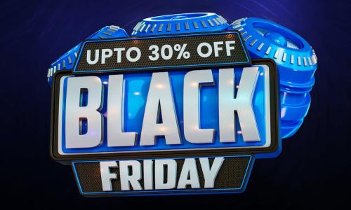 Black Friday Super Sale Banner Stylized 3d Text