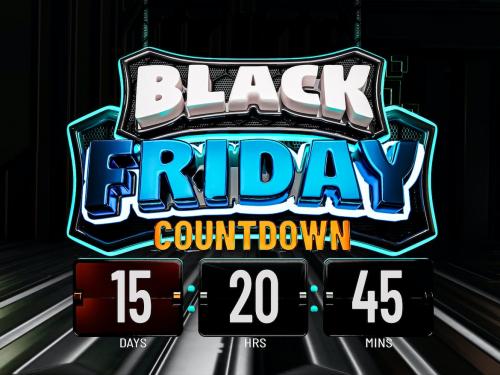 Black Friday Discount Banner Stylized with 3d Text