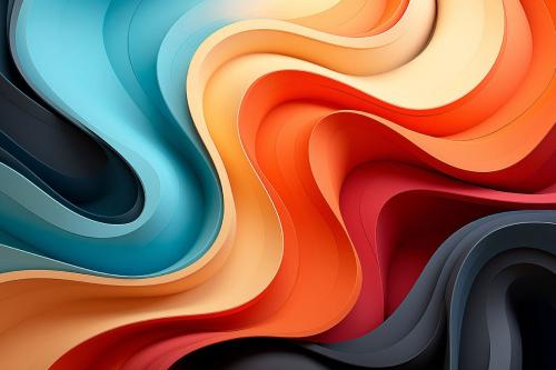 Colorful Curvy Wave Backgrounds