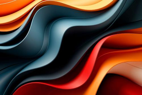 Colorful Curvy Wave Backgrounds