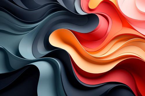 Colorful Curvy Wave Backgrounds