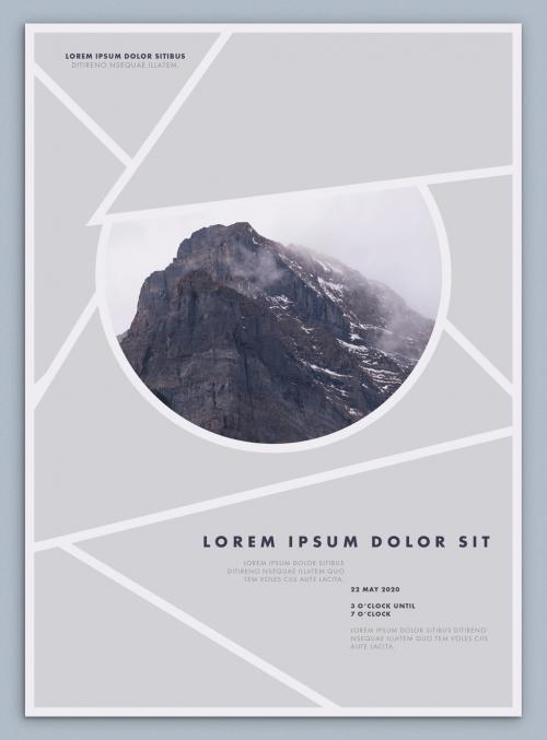 Event Poster Layout with Mountain Photo - 246872023