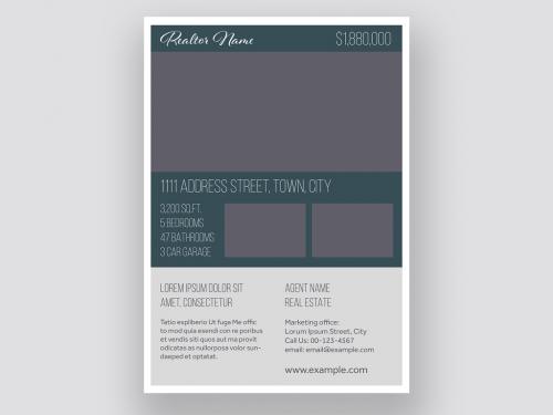 Beige and Dark Green Flyer Layout - 246872120