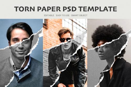 Torn Paper PSD Template