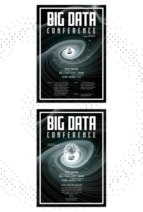 Event Flyer Layout with Abstract Galaxy Theme - 247597701