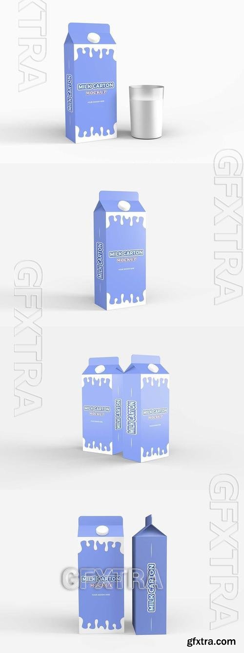 Milk Carton Mockup HS78XVF