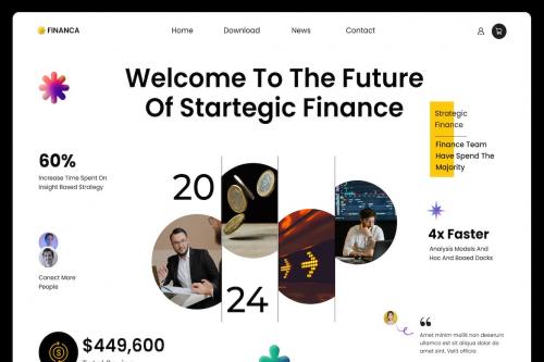 Financa - E wallet Finance Website Hero