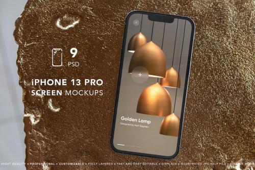 iPhone Pro 13 Screen Mockups