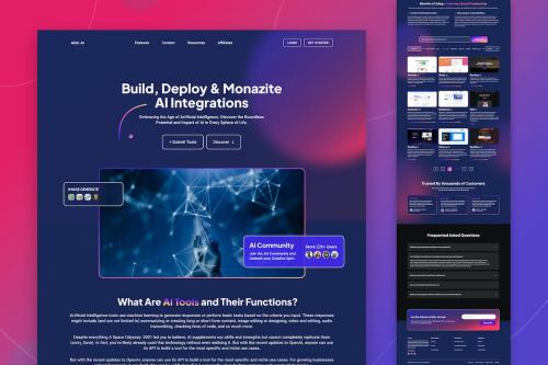 AquAI - AI Tools Directory Landing Page