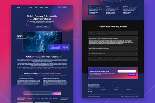 AquAI - AI Tools Directory Landing Page