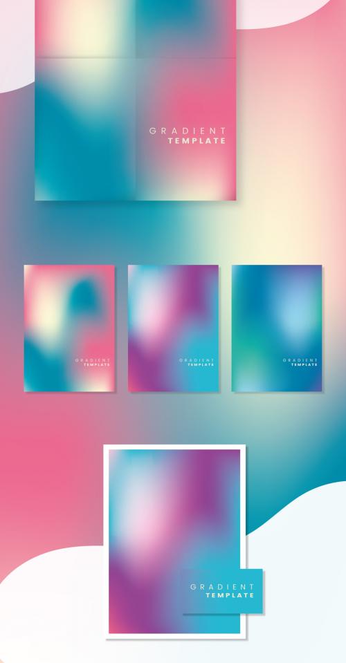 Gradient Poster Layouts Set - 247855425