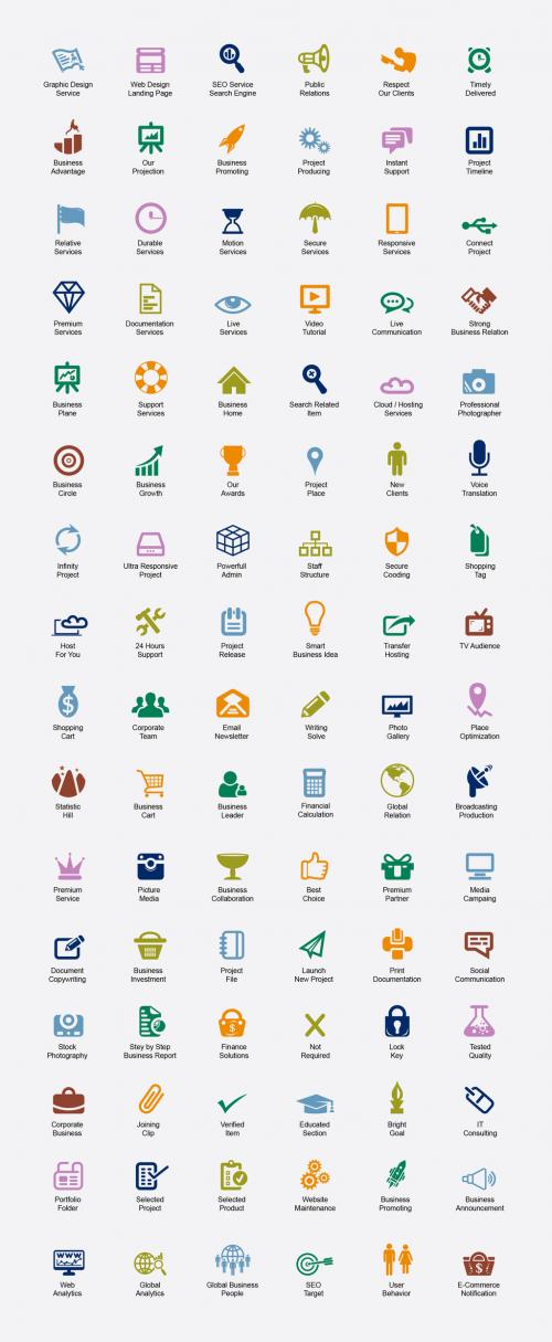 SEO Business Icon Set - 247864517