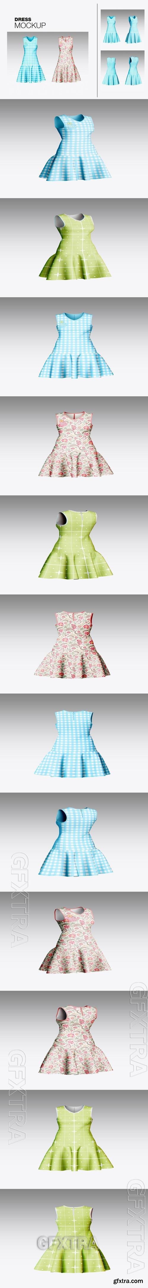 Womens Dress Mockup X9CLKWS