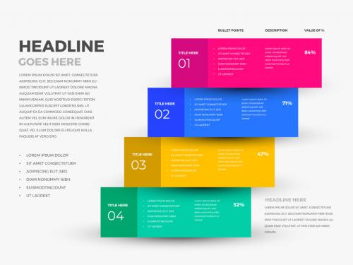 Colorful 4 Step Infographic Layout - 249153567