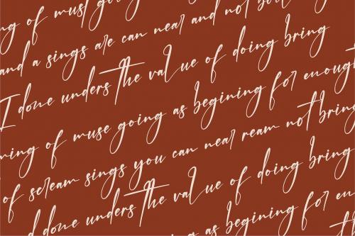 Dusty Peach Handwritten Signature Font