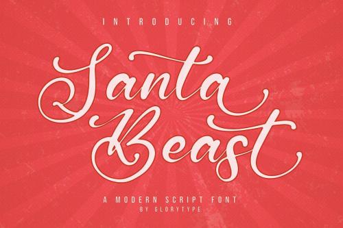 Santa Beast Modern Script Font