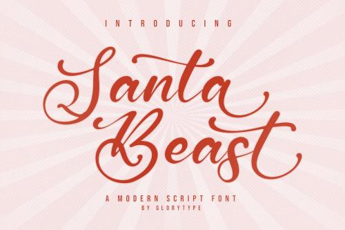 Santa Beast Modern Script Font