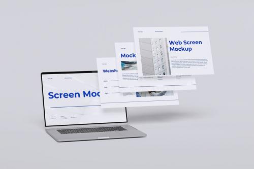 Laptop screen mockup