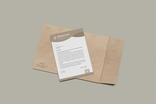 Presentation A4 Folder Mockup