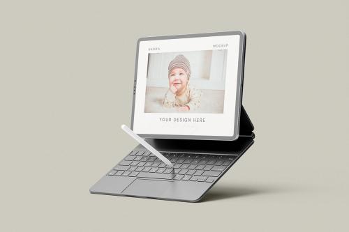 iPad With Keyboard Mockup