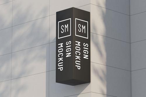 Black Shop Sign Mockup Set