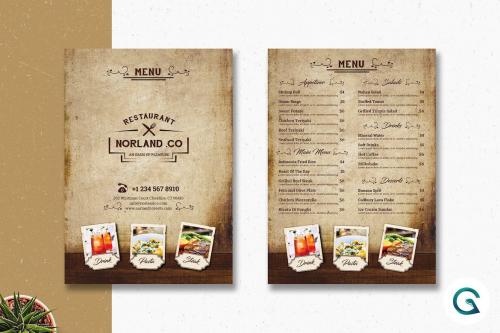 Vintage Restaurant Menu Template