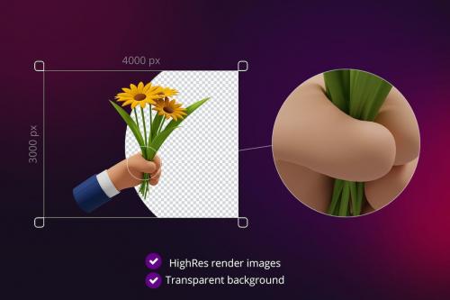 3D Hand Scene Builder - V1 Hand Gestures