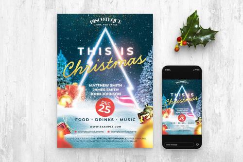 Christmas Party Flyer Template (PSD Format)