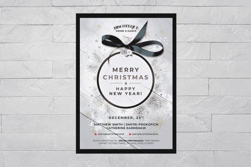 Silver Christmas Flyer Template