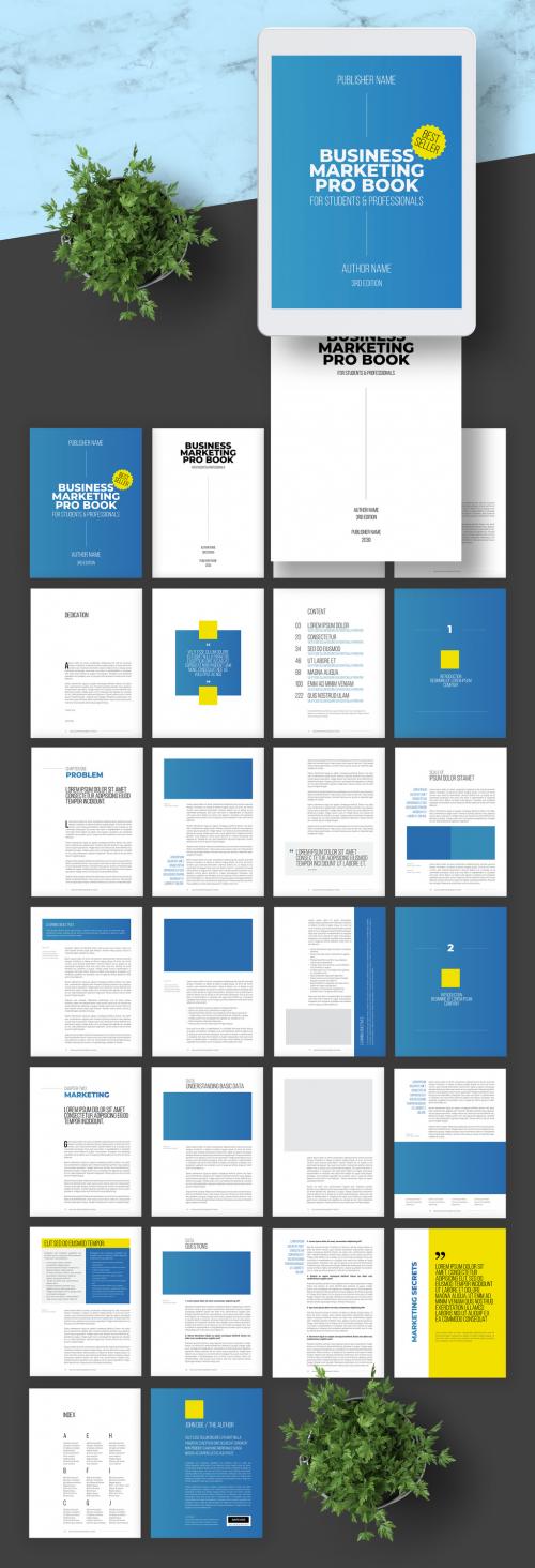 Business Marketing eBook Layout with Blue Accents - 250094904