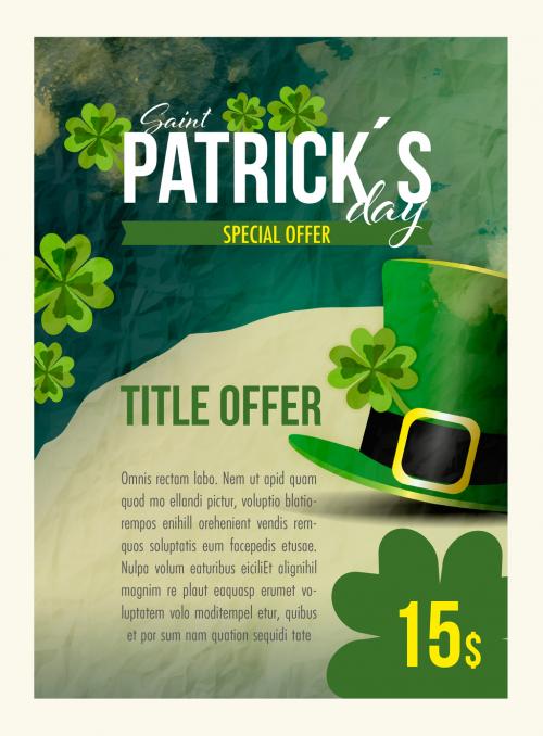 Saint Patrick's Day Special Offer Poster Layout - 250499952