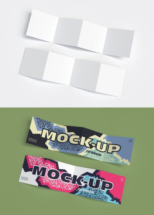 Two Folded Square Brochures Mockup - 250515565