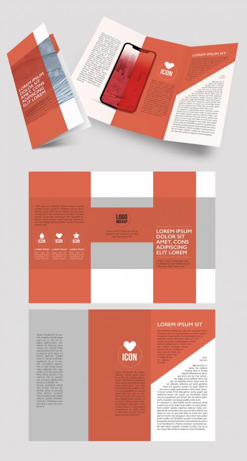 Brochure Layout with Orange Accents - 251901101