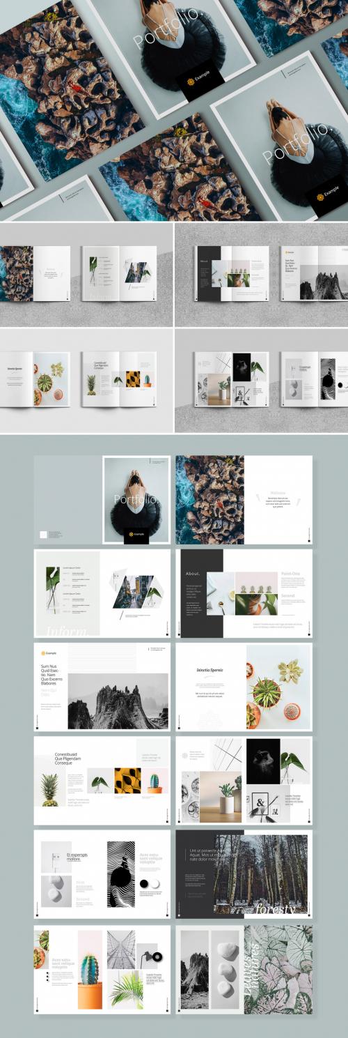 Photography Portfolio Layout with Gray Elements - 252290056