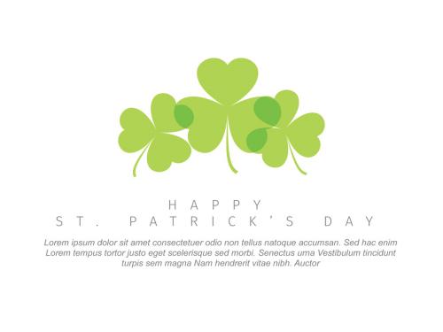 St. Patrick's Day Greeting Card Layout with Overlapping Shamrocks Illustration - 252321501