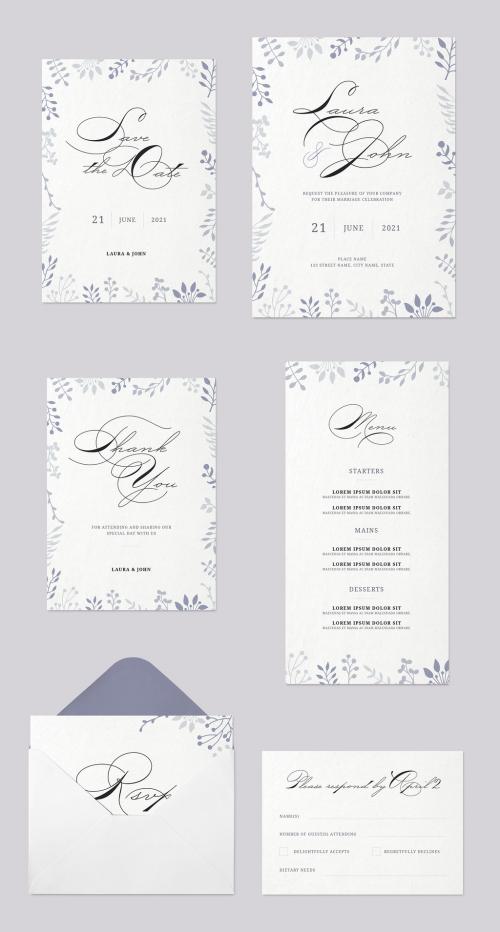Floral Wedding Invitation Set - 252931817