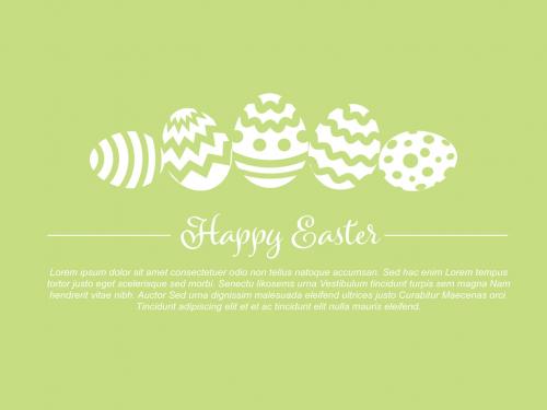 Green and White Easter Card Layout - 253386303