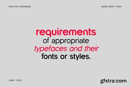 Nautica Rounded Geometric Sans Serif Family Font NXPB7F4